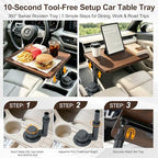 Car Desk for Laptop, 360° Swivel Height-Adjustable Cup Holder Laptop Mount - Image 5