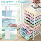 SYKIARIOL Rolling Cart with Drawers, 8 Drawers Utility Cart, Rainbow - Image 3
