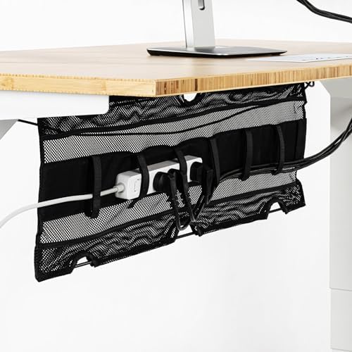 Under Desk Cable Management - Breathable & Fire Retardant Mesh - Flexible Tray - Easy Installation - Adjustable Straps - Image 2