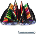YOUSHAERS 300 Slots Pencil Case - Color Pencil Case Organizer Pen Case with Multilayer Holder for Prismacolor Colored Pencils & Gel Pen (Leaves) - Image 3