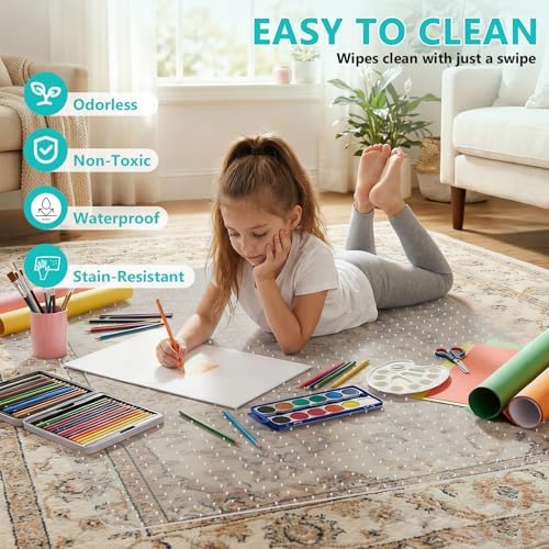 Office Chair Mat for Low Pile Carpet, Clear Heavy Duty Chair Mat with Lip - Image 5