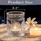 Clear Votive Candle Holders Set of 36- Glass Tea Light Candle Holders Bulk - Image 2