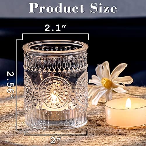 Clear Votive Candle Holders Set of 36- Glass Tea Light Candle Holders Bulk - Image 2
