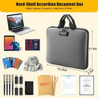 facka Fireproof Document Organizer Box with Lock, 13 Pocket Safe File Bag - Image 2