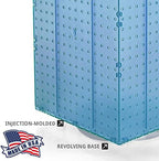 Azar Displays 701414-BLU-4C32 Rotating Countertop Display Kit with Peg Hooks Included, 14 Inches Wide x 14 Inches Deep x 20 Inches High, Pegboard Spinner Organizer, Blue - Image 5