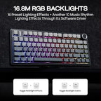 MechLands Aula F75 PRO 75% Gaming Keyboard with KiiBoom Premium Acrylic Transparent Keyboard Dust Cover - Image 3