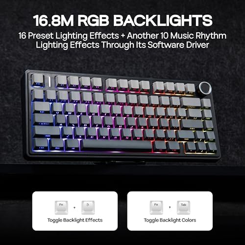 MechLands Aula F75 PRO 75% Gaming Keyboard with KiiBoom Premium Acrylic Transparent Keyboard Dust Cover - Image 3