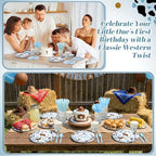 450 Pcs Tableware Set, Serve 50, Blue, My First Rodeo Birthday - Image 5