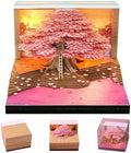 3D Calendar 2027,Creative 3D Memo Pad Time Piece Calendar 2027 Tear Away Paper Sculpture Cherry Blossom Tree Multi-Color DIY Art Note by Dawnvive