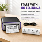 4x6 Thermal Shipping Label Printer, Bluetooth Wireless - Image 2