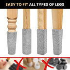 Chair Leg Socks 48/80 Pcs Grey Furniture Leg Covers Floor Protectors - Image 6