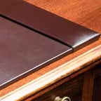 Professional Leather Desk Mat Brown Writing Surface, Raised Edge Stitching Desk Protector, Large Leather Executive Desk Pad (30" x 18") - Image 4