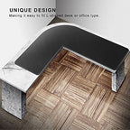 Chihein PU Leather L-Shaped Desk Mat 61" x 80.7" x 23.6" Black - Image 5
