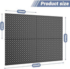 WALMANN 4-Pack 12"x16" Metal Pegboard Panels, Tool Organizer Pegboard - Image 3