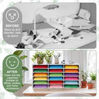 Fuutreo 2 Pcs Classroom Construction Paper Storage,Eucalyptus - Image 7