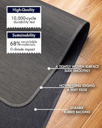 BARoyal Office Chair Mat for Hardwood Floor Under Desk Computer Rolling Chair Mat for Wood/Tile Floor Non-Slip Heavy Duty Desk Rug PVC Plastic Hard Floor Protector 46"x 72" (Espresso) - Image 5