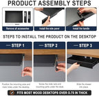 Menkxi 18 x 12 in Under Desk Drawer,Slide out Storage Organizer Heavy Duty - Image 3