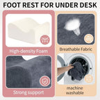 Foot Rest for Under Desk at Work,Curved Ergonomic Footrest for Office,Black - Image 3
