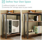 Lufeiya L Shaped Desk with Drawers & Storage Shelves, 47 Inch Small Reversible Corner Desk with Power Outlet for Home Office Bedroom, L-Shaped Gaming PC Computer Desks with Fabric Drawer, Rustic Brown - Image 7