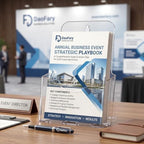 Daofary 6 x 9 Acrylic Brochure Holder, 6 Pack Wall Mount & Desktop Display - Image 2