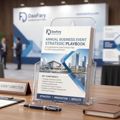 Daofary 6 x 9 Acrylic Brochure Holder, 6 Pack Wall Mount & Desktop Display - Image 2