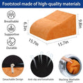 Foot Rest for Under Desk at Work, Ergonomic Under Desk Footrest with Washable Cover for Office, Home & Gaming Leg Elevation Pillow Orange - Image 2