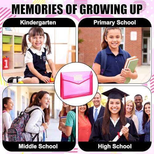 Motipuns 14 Pack K-12 School Memory Box Back to School, Pink - Image 6