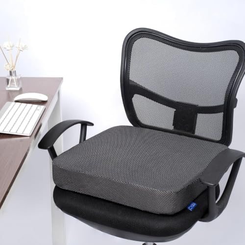 Ifoam Gel Infused Memory Foam Layer Wheelchair Cushion - Seat Cushion for Wheelchair-Office Chair, Kitchen Chair-Pressure Sore and Tailbone Pain Relief-High Dense Polyfoam Base (Black, 20×16×4 inch) - Image 7