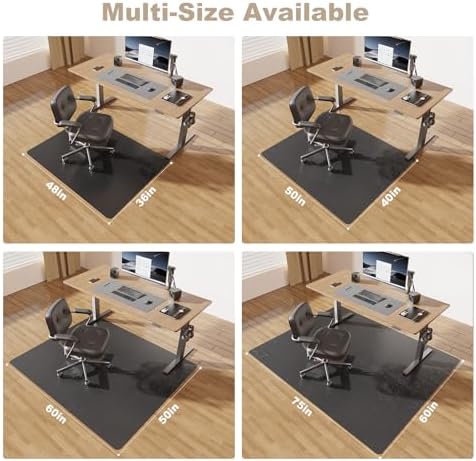 [Thickened to 2.0mm] 40"x 50" Office Chair Mat for Hardwood, Vinyl Computer Floor Mat, Anti-Slip Desk Mats for Hardwood, Easy to Clean Office Chair Floor Protector, Durable Rolling Chair Mat - Image 6