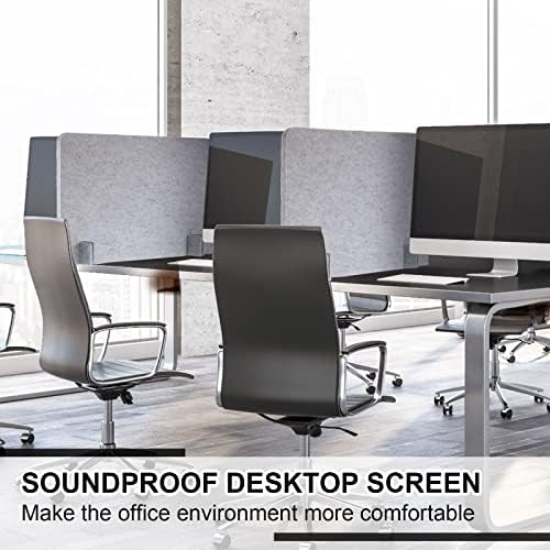 Fabbay 2 Pcs Acoustic Desk Divider Desk Partition for Students 16 x 24 Inch Table Freestanding Privacy Panel Visual Distraction and Noise Reducing for School Classroom Teacher Office (Silver Gray) - Image 4