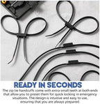 Wonderjune 30 Pcs 35.4 Inches Zip Tie Handcuff Heavy Duty 250 Lbs, Black - Image 5