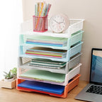 Teenyyou Set of 12 Colorful Classroom Turn in Trays Stackable, Boho - Image 6