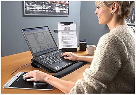 Fellowes 8033201 Office Suites Desktop Copyholder, Plastic, 150 Sheet Capacity, Black/Silver - Image 3