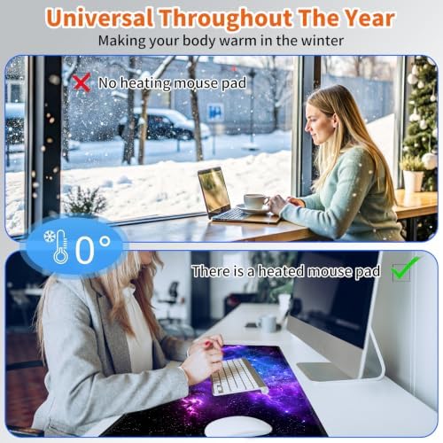 Heated Desk Pad & Mouse Pad, 3 Heat Levels, 3-Hour Auto Shut-Off - Image 6