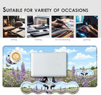 Large Keyboard Mouse Pad Set, Extended Mouse Pad+Keyboard Wrist Rest Support, Memory Foam Ergonomic Easy Typing, 4Pcs (31.5×11.8 in) Desk Pad Set for Office Home,Butterfly Cow in Flower Field - Image 7