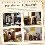 Didaey 1 Pack Acrylic Magazine File Holder, 5 Vertical Compartments Desk Sorter Organizer Magazines Documents Books Accessories Black Folder Rack Binder for Office Home(B5, 5 Sections, Black) - Image 6