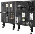 VIVO Black Clamp-on 60 x 24 inch Desk Pegboard, PP-DK30B-2 by VIVO