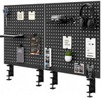 VIVO Black Clamp-on 60 x 24 inch Desk Pegboard, PP-DK30B-2 by VIVO