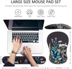 Mouse Pad Wrist Support, Laokiiy 2 in1 Keyboard Wrist Rest+ Ergonomic Mouse Pad, Non-Slip Wrist Rest for Computer Keyboard, Made Easy Typing & Relieve Wrist Pain(Flower) - Image 5