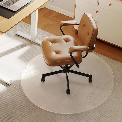 Office Chair Mat for Carpet - 36x36 Inch Plastic Computer Desk Floor Protectors for Chairs Clear Under Desk Rug Pad for Rolling Gaming Chair by Unknown