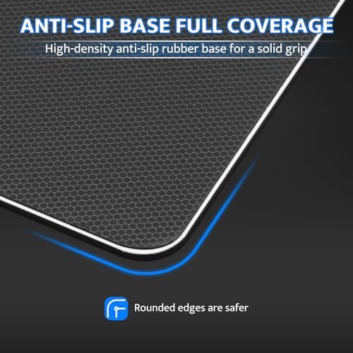 darkFlash Glass Mouse Pad 11.8×10.2 Inch, Ultra-Smooth Tempered Surface, Precision Tracking, Anti-Slip Rubber Base, Durable Etched Finish, Ideal for Gaming & Work(DMP300) - Image 6