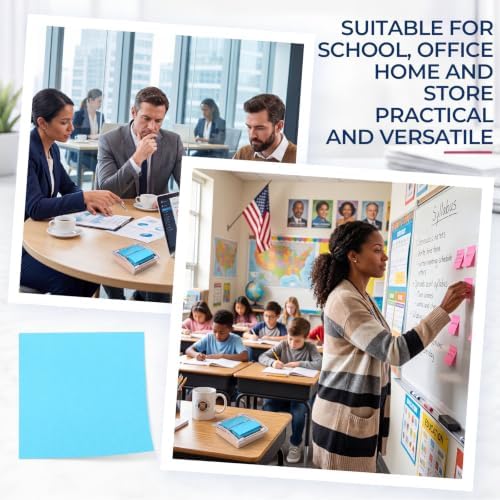 Eaasty 4 Pcs Pop Up Sticky Note Dispenser 3 x 3 Inch Pastel Cute Sticky Note Holder with 8 Pads Pop Up Stick Notes Transparent Top Colorful Base Notes Holder for Women Office Home Desk - Image 6