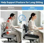 Memory Foam Seat Cushion with Back Support, One-Piece Design - Image 5