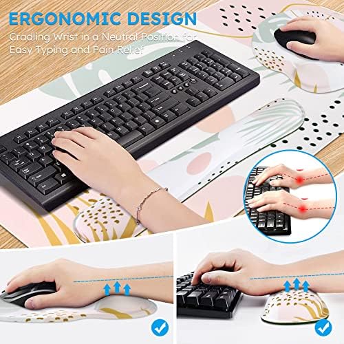 iCasso Mouse Pad for Workspace, Morandi 35.4"x15.7" Desk Protector - Image 3