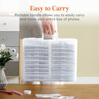 Lifewit 20 Pcs Photo Storage Box for 4"x 6" Pictures, Acid-Free, Clear - Image 6