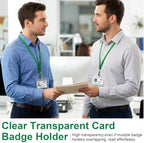 Marspark 4"x3" Name Badge Holder with Lanyard Bulk, Dark Green, 200 Sets - Image 5