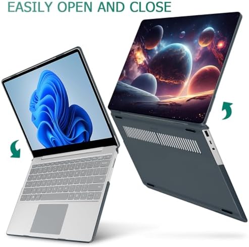 Mektron Case for 13.5" Microsoft Surface Laptop 5/4/3 with Metal Palm Rest Model 1951/1868, 2019/2021/2022 Release Plastic Hard Shell Cover with Screen Protector, Planets - Image 4