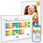 Digital Calendar 12.3 Inch Wall Planner with Video Calling, Smart Interactive Touchscreen with Calendar Sync, Chore Charts, Photo Display, SOS, Wall & Desk Mountable, Great for Organizing Routines by Petutor