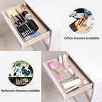 Oubonun Expandable Shallow Vanity Plastic Makeup Drawer Organizers, 2 Pack - Image 5