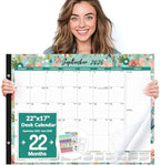 Forvencer 2027 Desk Calendar, Planner Sept 2026 - Jun 2028, 22 Month 22x17" by Forvencer